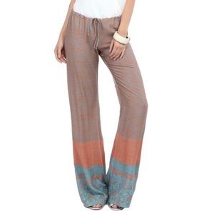Orange Border Drawstring pants